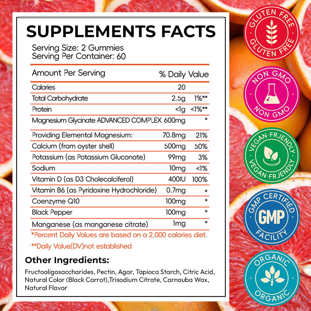 CNFHDI grapefruit flavored magnesium glycinate gummies for easy daily supplementation
