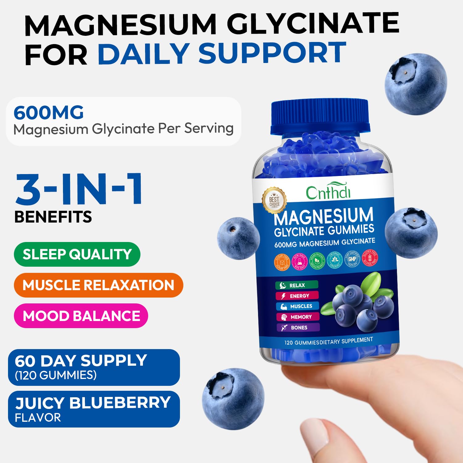 CNFHDI vegan gluten-free label on gummies packaging.