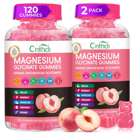 CNFHDI peach-flavor magnesium glycinate gummies for daily relaxation and gentle sleep support