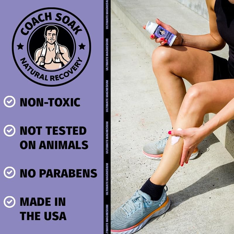 Lavender oil in Coach Soak lotion suggests a calming, relaxing experience.