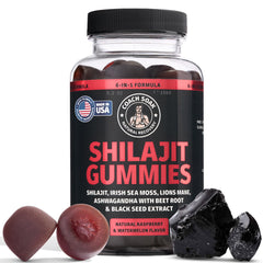 Coach Soak Shilajit Gummies Raspberry Watermelon bottle supports on-the-go energy and focus.