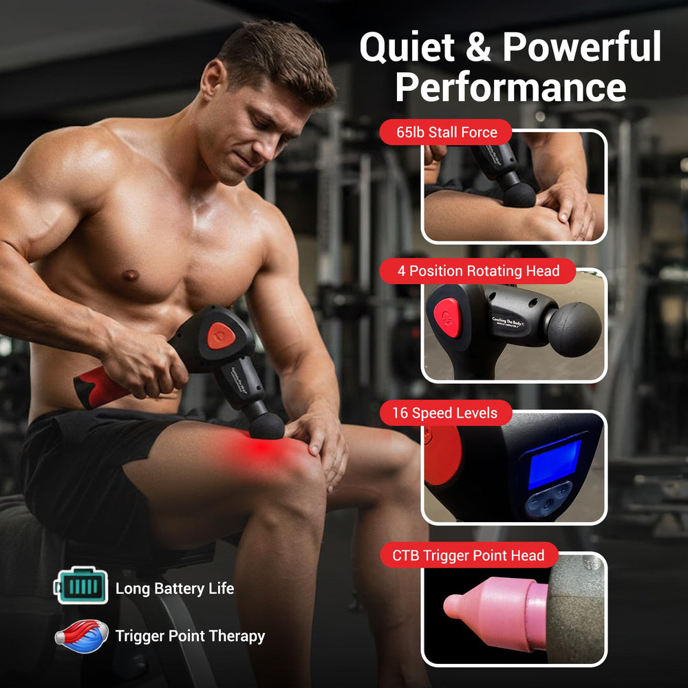 Coaching The Body Muscle Liberator 3 CTB silicone head targets trigger points effectively.