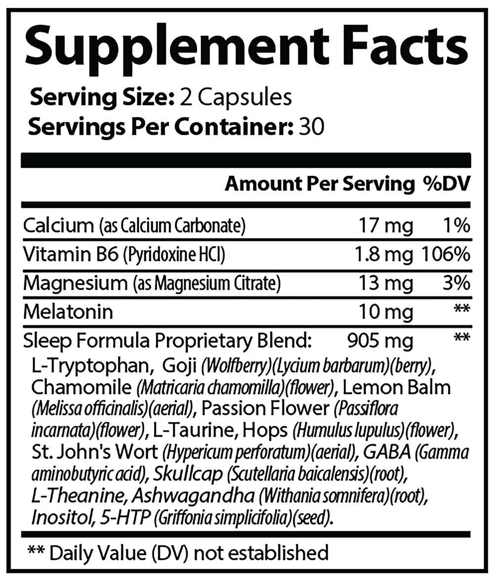 Coast to Coast Nutrition Sleep Support capsules closeup highlights easy nightly use.
