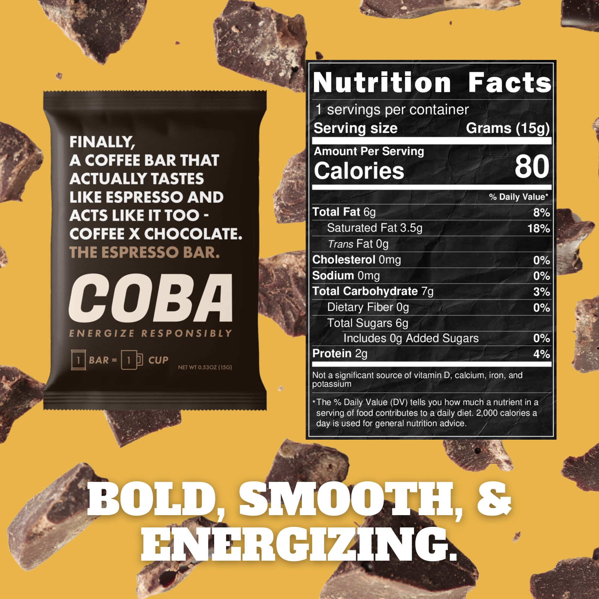 COBA matcha flavor chocolate bar, vibrant green tea notes meet creamy chocolate.