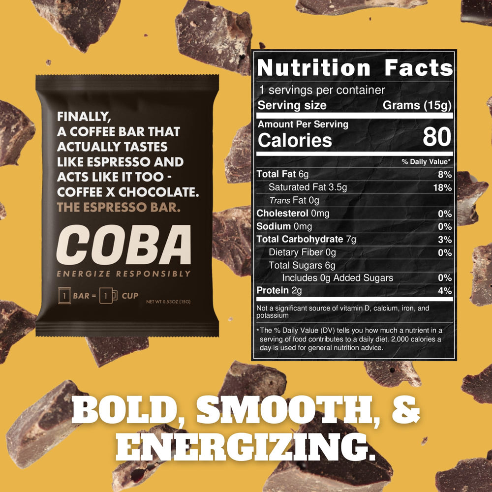 COBA matcha flavor chocolate bar, vibrant green tea notes meet creamy chocolate.