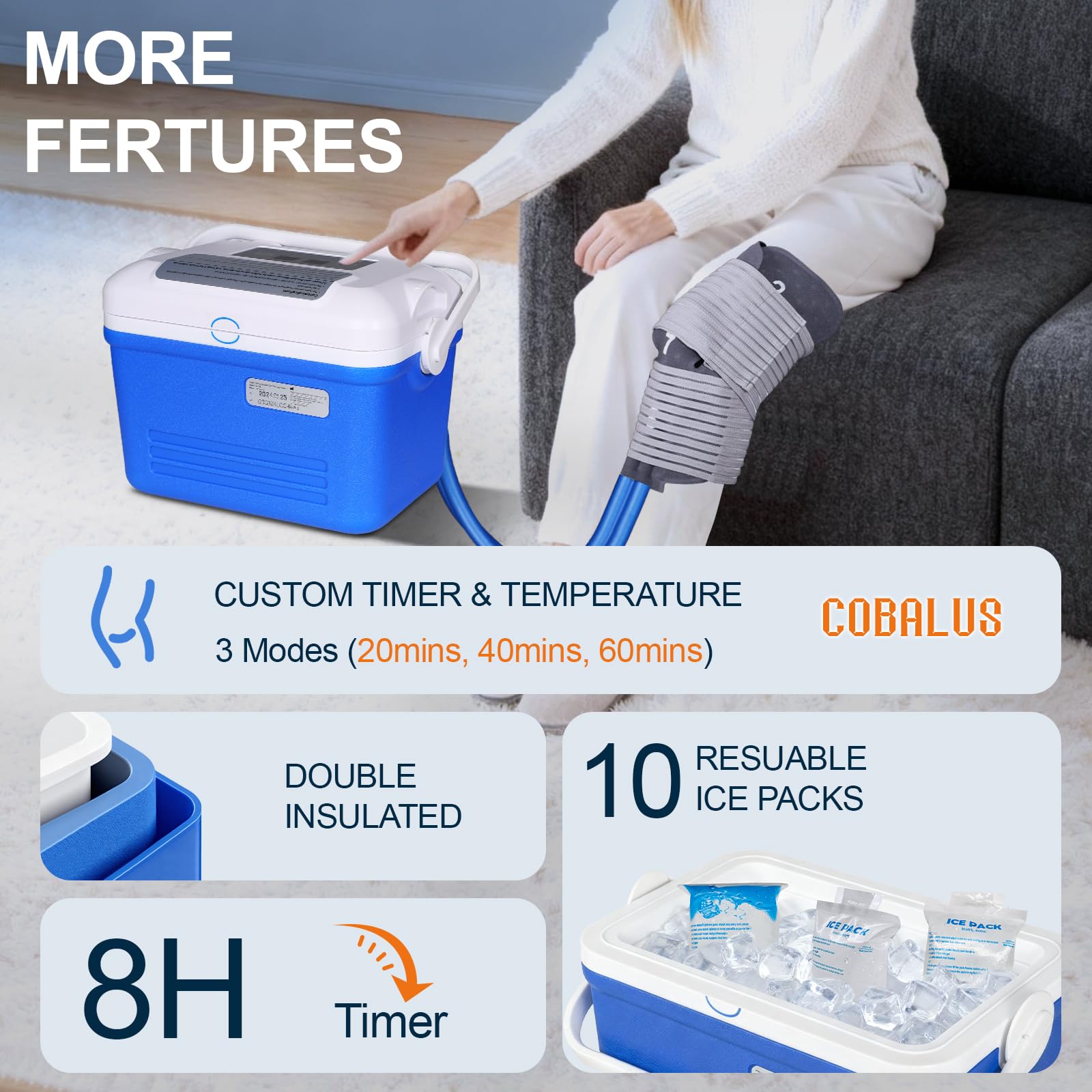 Cobalus quiet ice machine operates at a calm 30 dB.