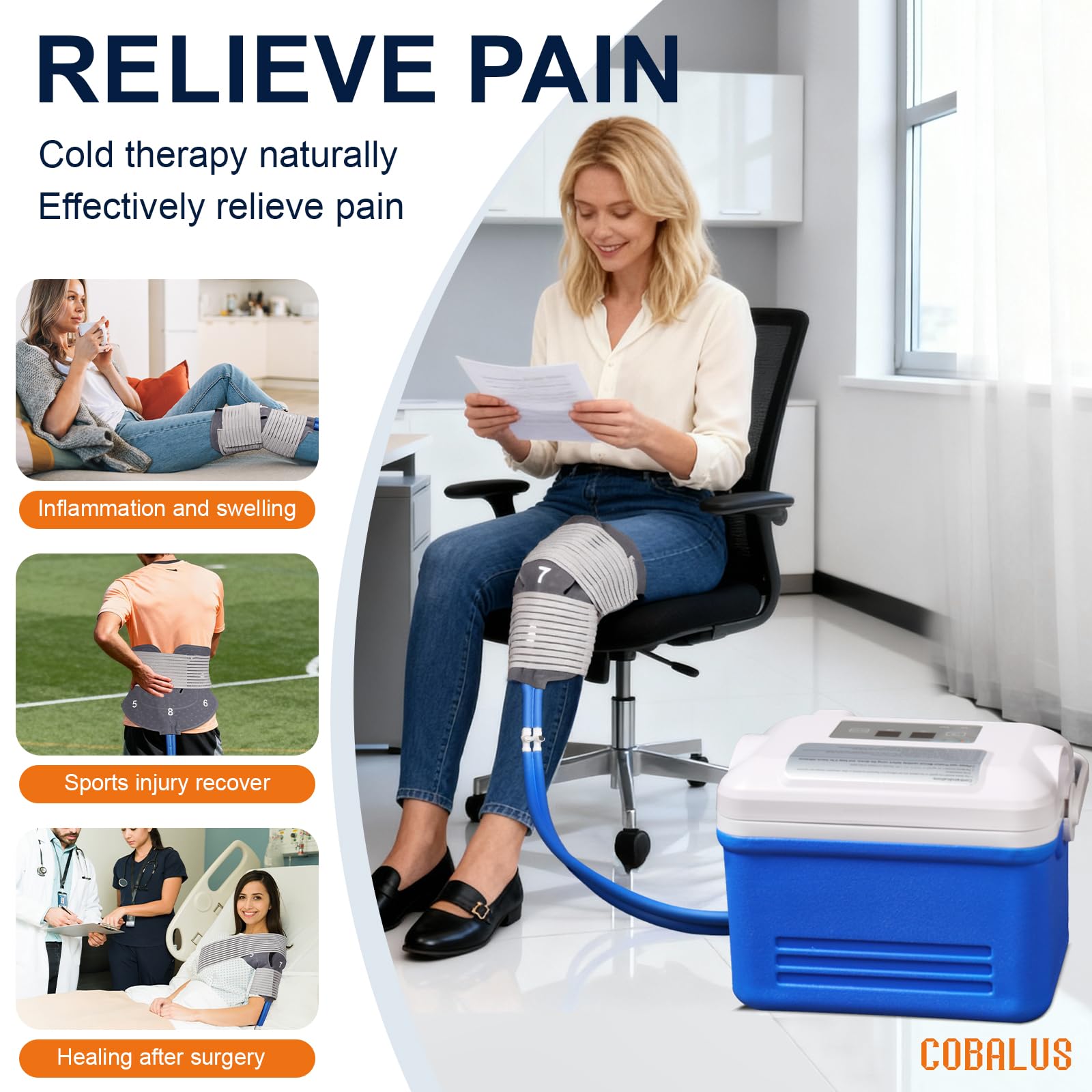 Cobalus reusable gel packs provide long lasting cooling.