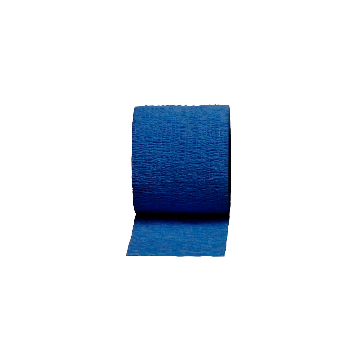Coban NL blue non-latex wrap demonstrates self-adherence for secure dressings.