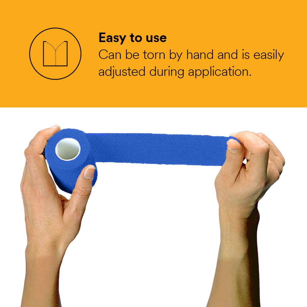 Coban NL wrap stays in place on an arm for secure coverage.