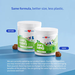 Coco and Luna Milk Thistle for Dogs closeup ingredients show natural liver and kidney support.