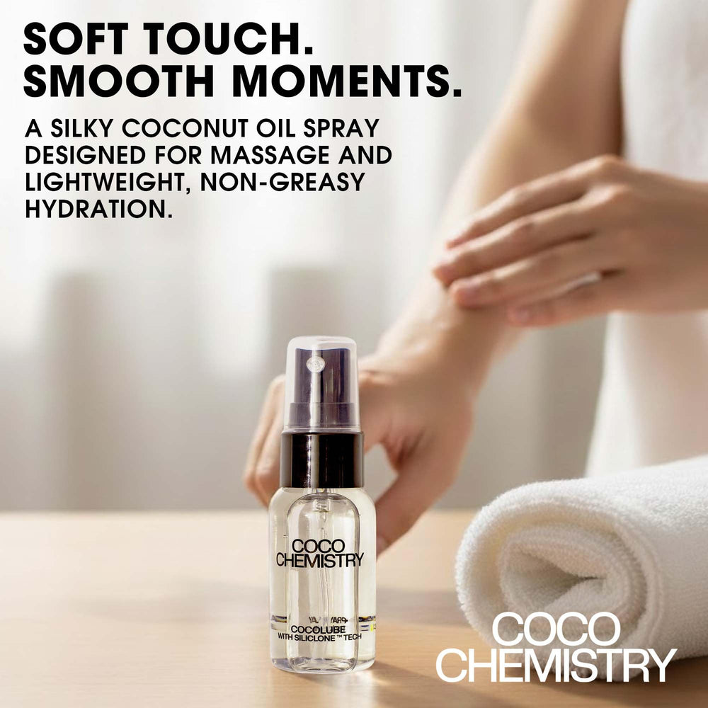 COCO CHEMISTRY Cocolube demonstrates Siliclone technology for fast-absorbing hydration.