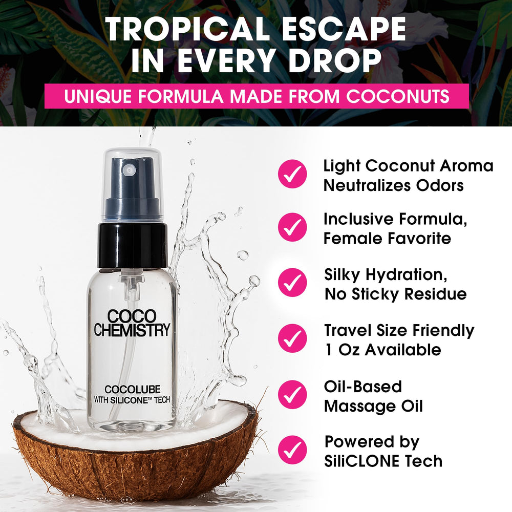 COCO CHEMISTRY Travel-size 4oz bottle for on-the-go moisture.