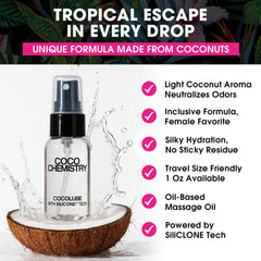 COCO CHEMISTRY Travel-size 4oz bottle for on-the-go moisture.