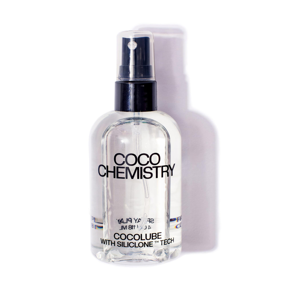 COCO CHEMISTRY Cocolube spray bottle for easy, even application of hydrating coconut oil.