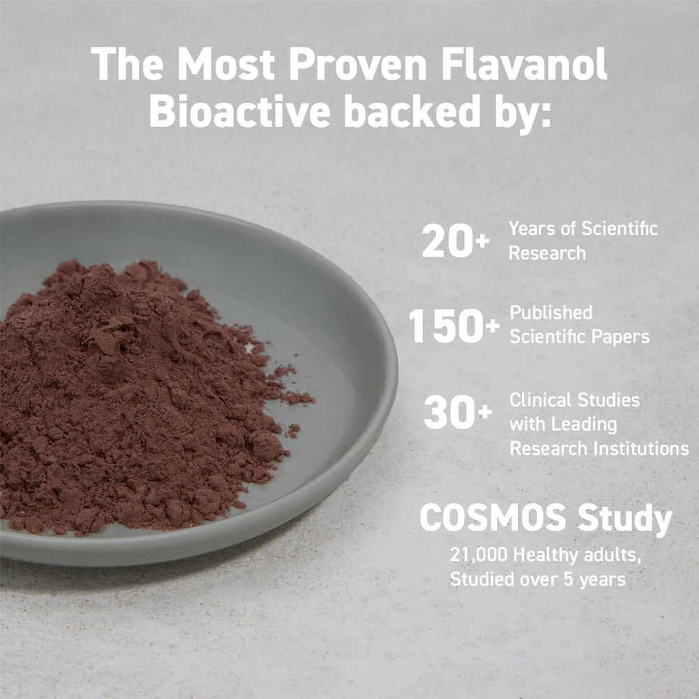 CocoaVia oats with flavanols imagery emphasizes morning energy and cardiovascular-friendly routine.