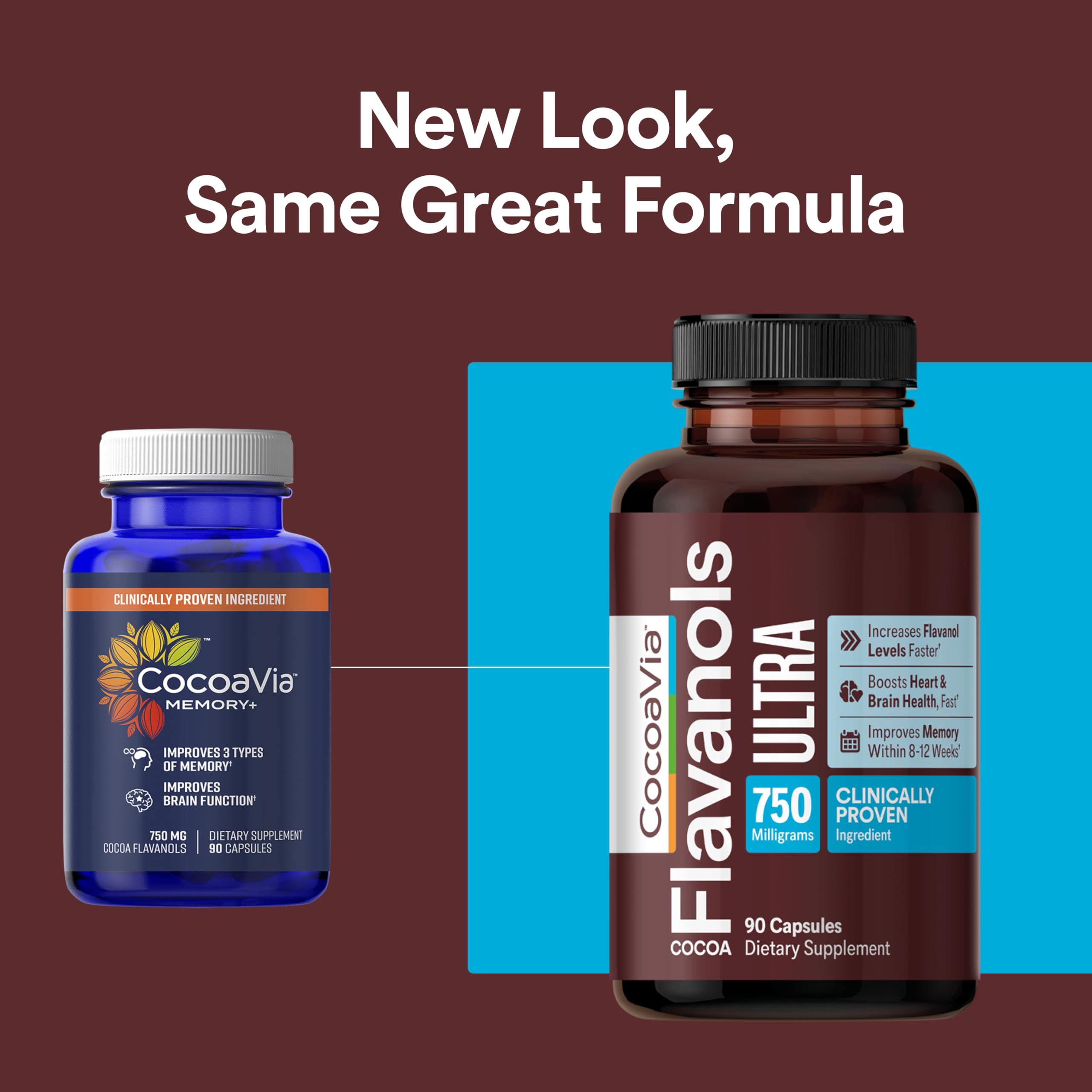 CocoaVia Ultra label closeup emphasizes high flavanol concentration.