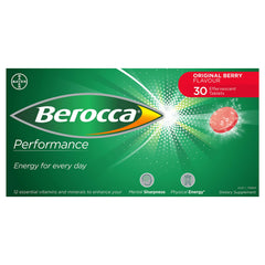 CoCoCherry Berocca Performance tablets dissolve in water for a refreshing hydration boost.