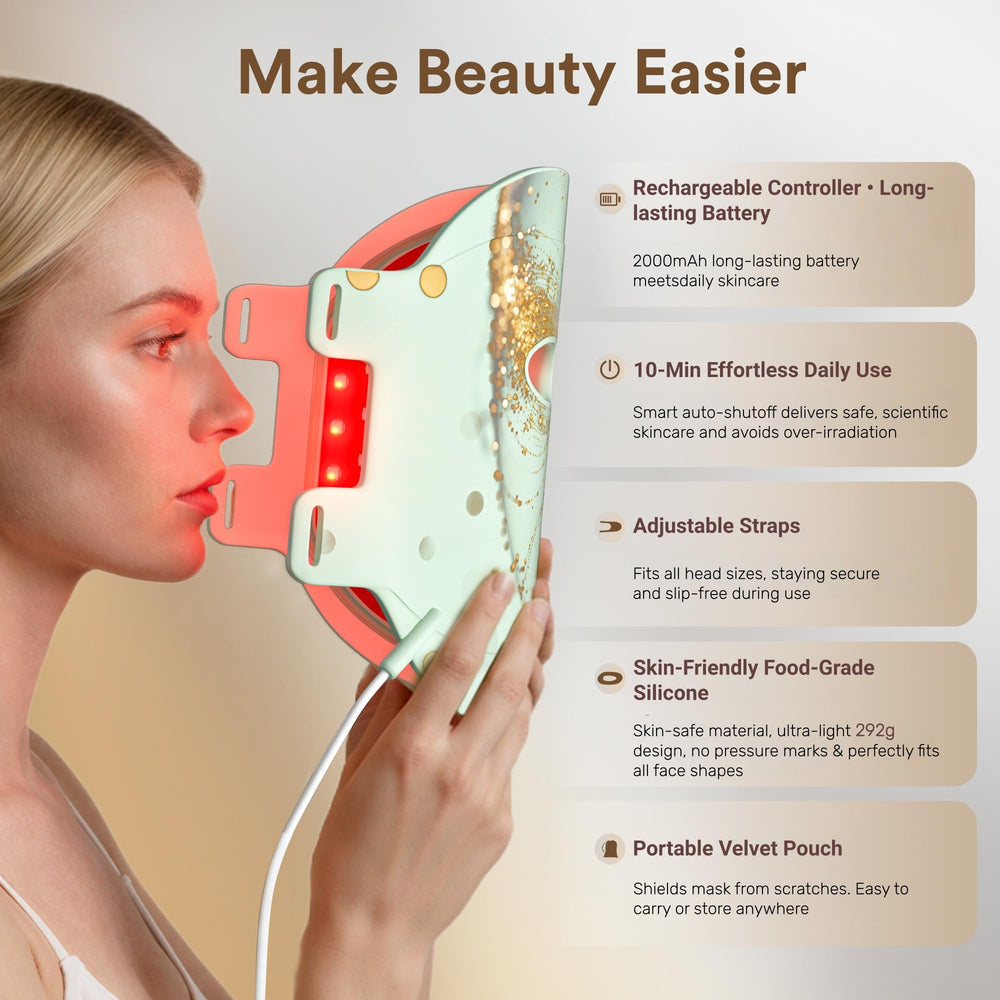 COCO CORALIA near-infrared LED mask glow with skin-friendly design