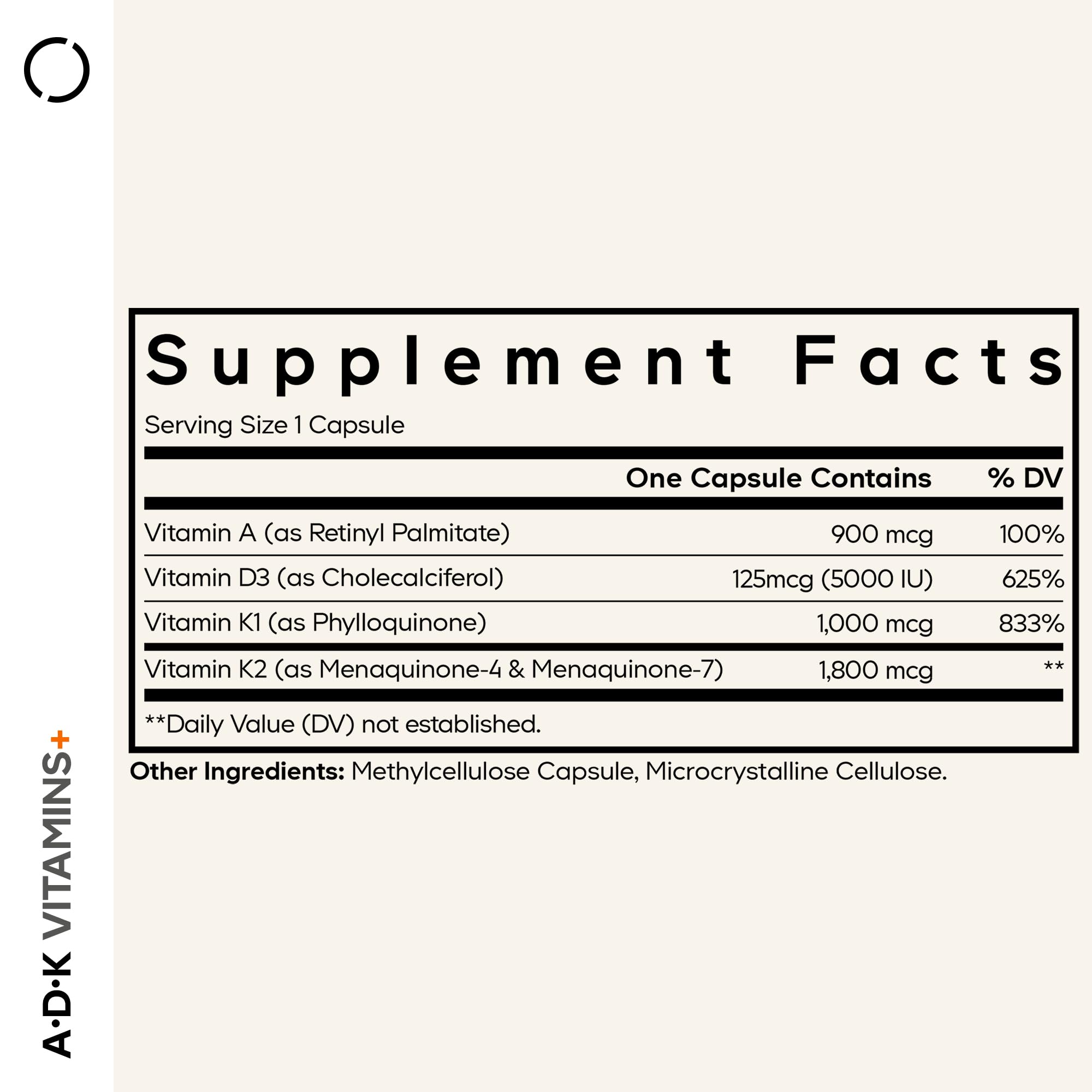 Codeage ADK capsules laid out to illustrate a convenient, one-capsule daily serving