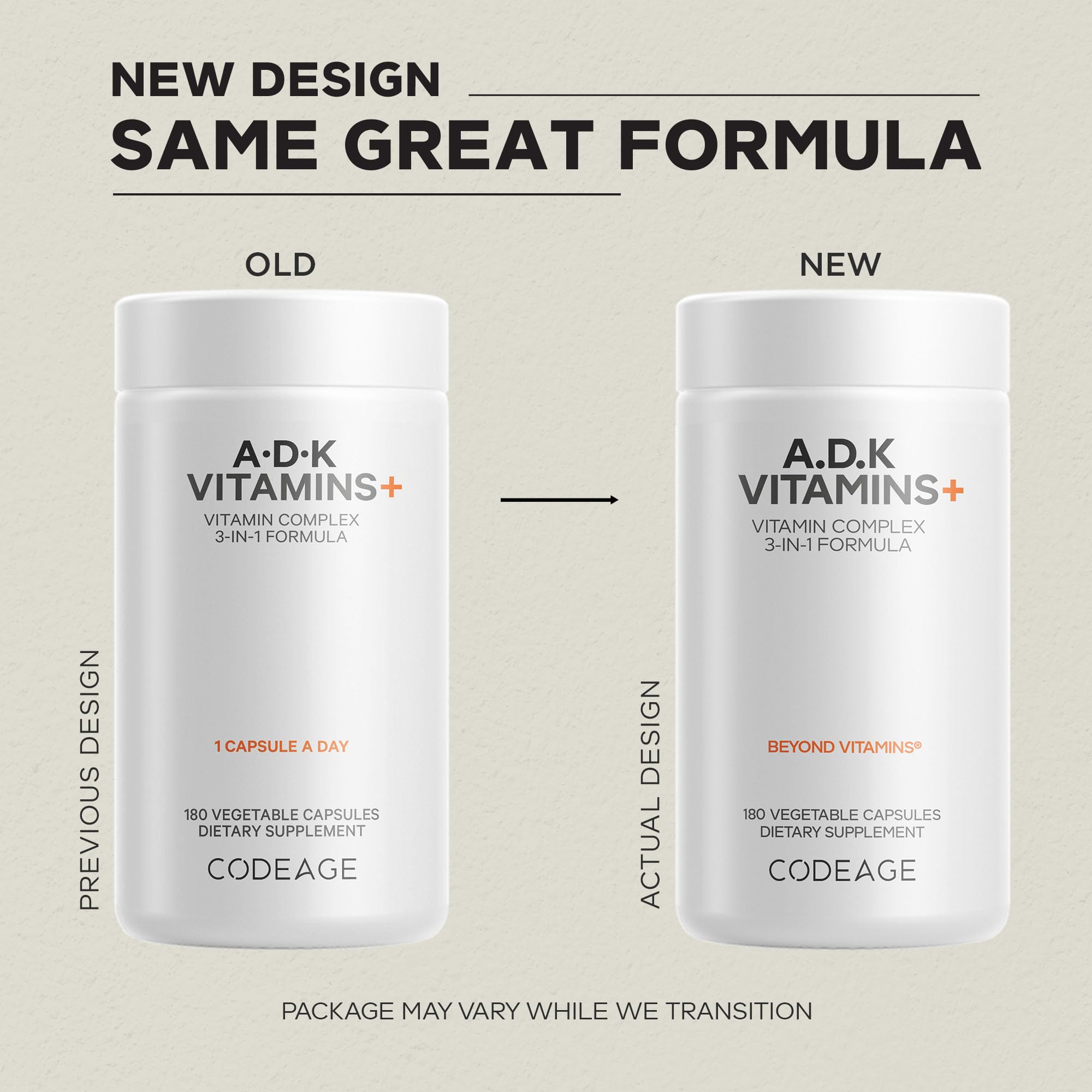 Codeage ADK label close-up highlighting the A-D-K vitamin blend
