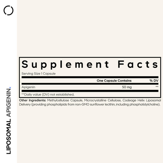 Codeage apigenin capsule sideview showing the compact daily dose