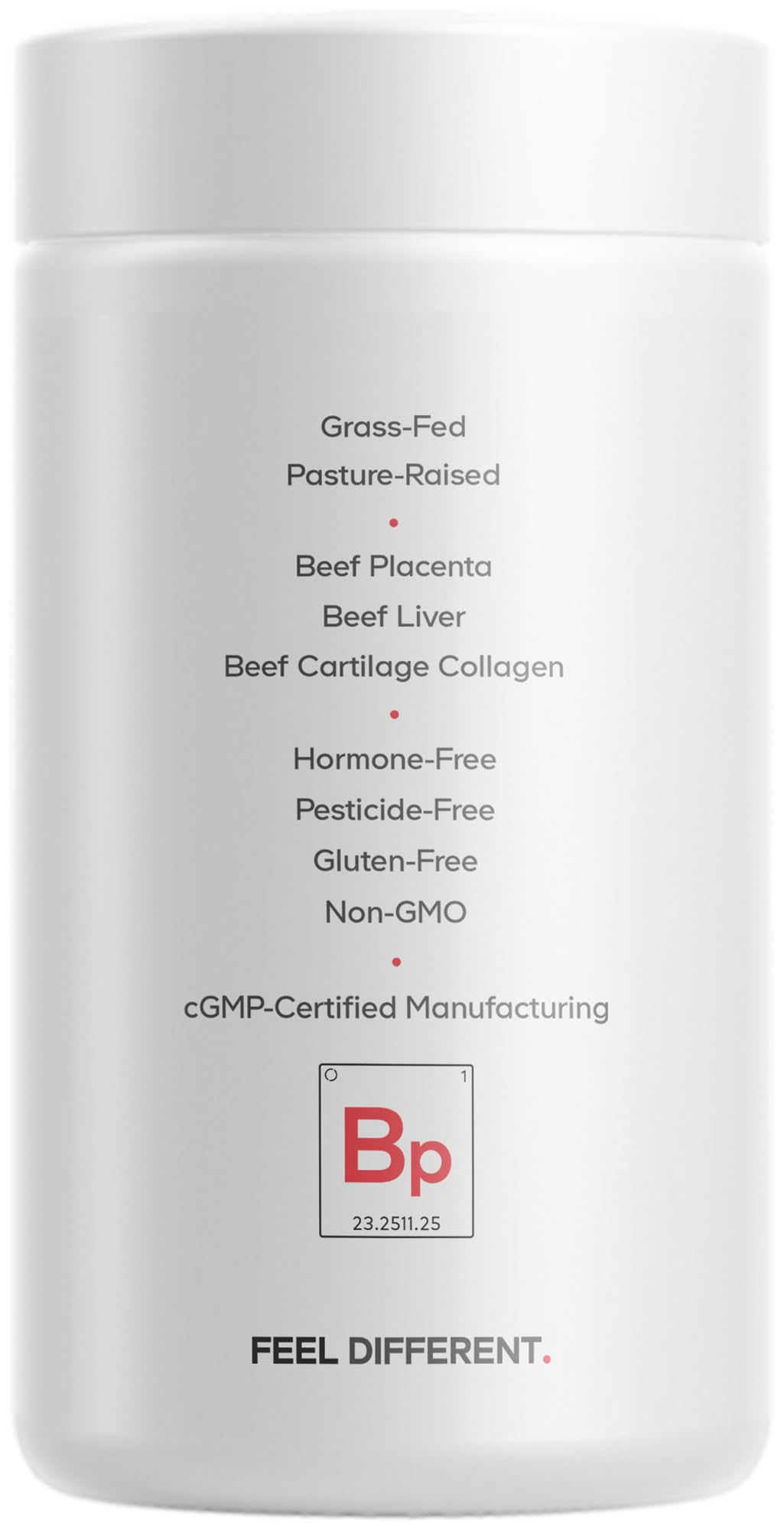 Codeage beef liver component close-up highlighting minerals