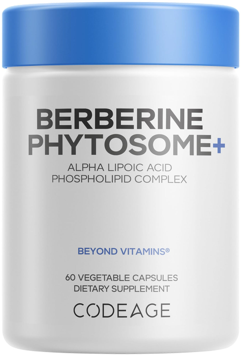 Codeage Berberine Phytosome bottle with 60 capsules for a two-month daily wellness routine.