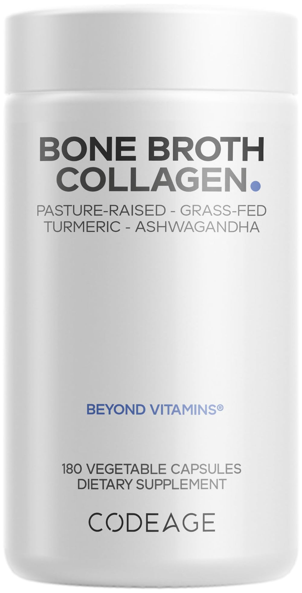 Codeage bone broth collagen capsules pack for easy daily wellness.