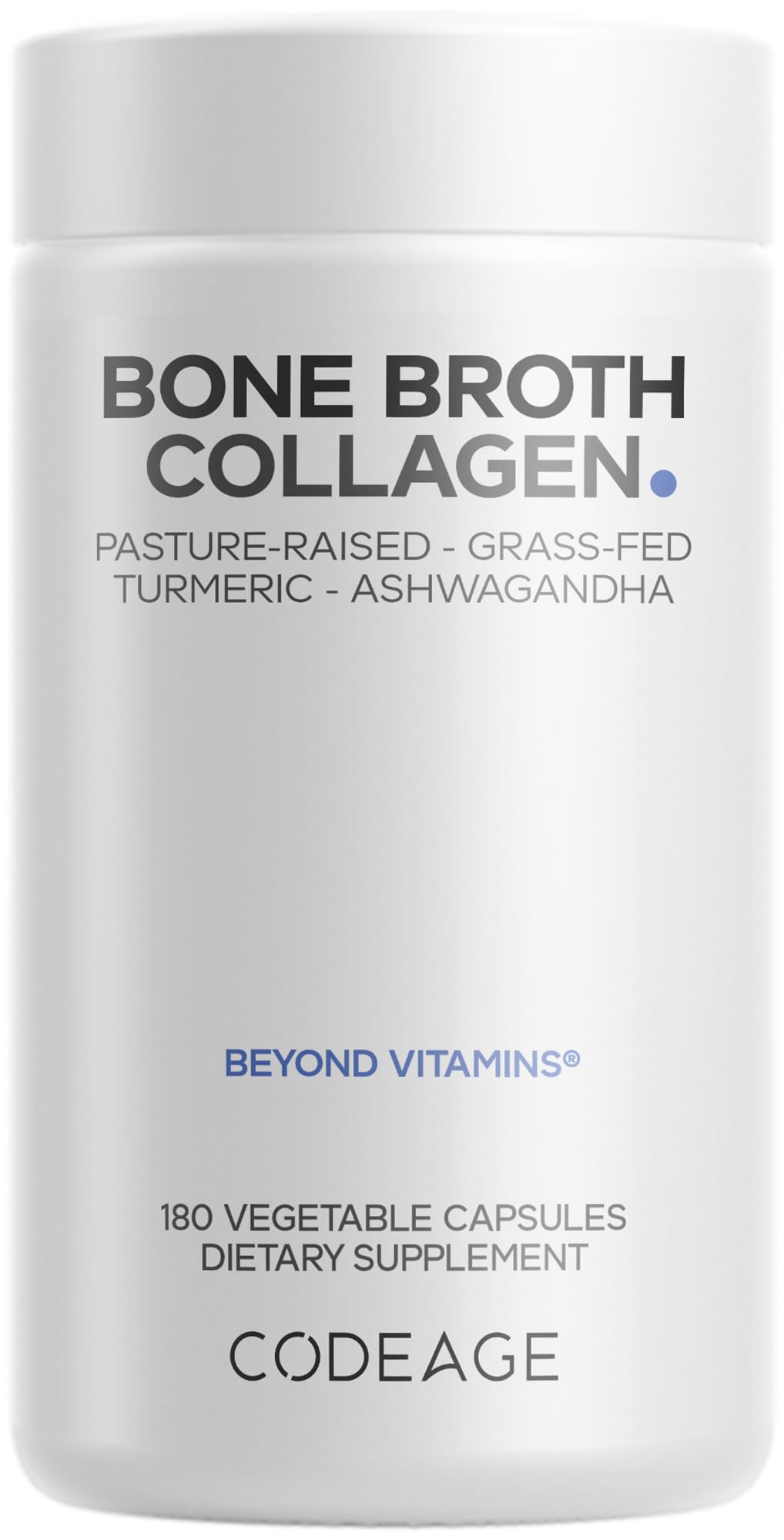 Codeage bone broth collagen capsules pack for easy daily wellness.
