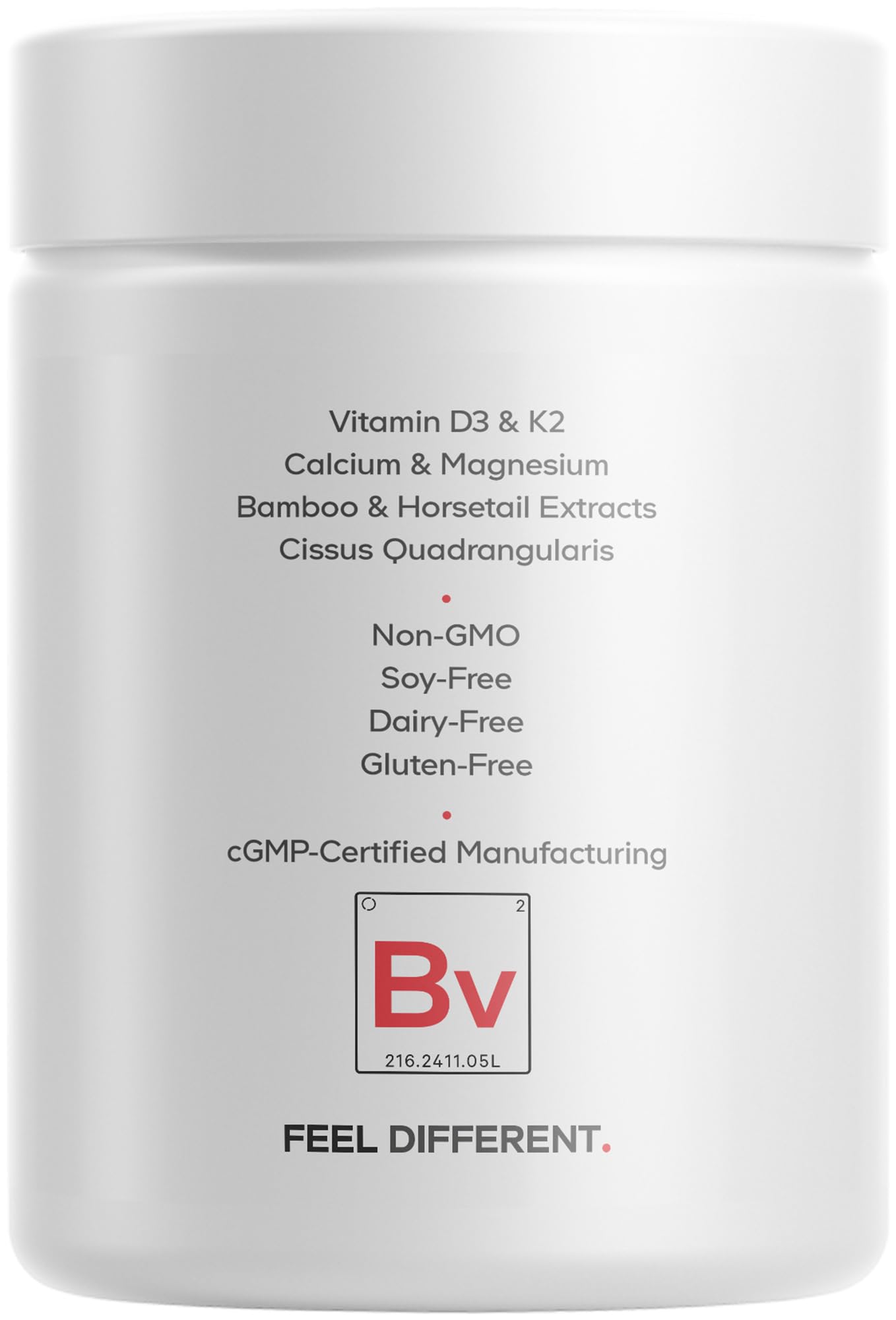 Codeage Bones Vitamins+ bottle pictured for daily bone health routine.
