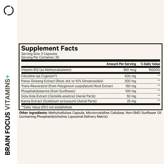 Codeage Brain Focus capsules ready for daily mental clarity.