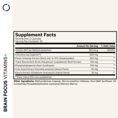Codeage Brain Focus capsules ready for daily mental clarity.