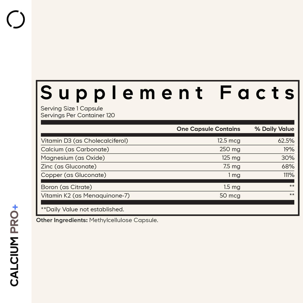 Codeage Calcium Pro+ capsules close-up showing easy daily intake.