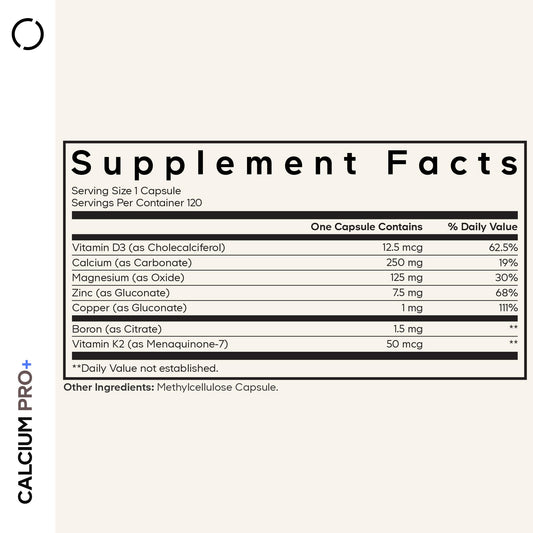 Codeage Calcium Pro+ capsules close-up showing easy daily intake.
