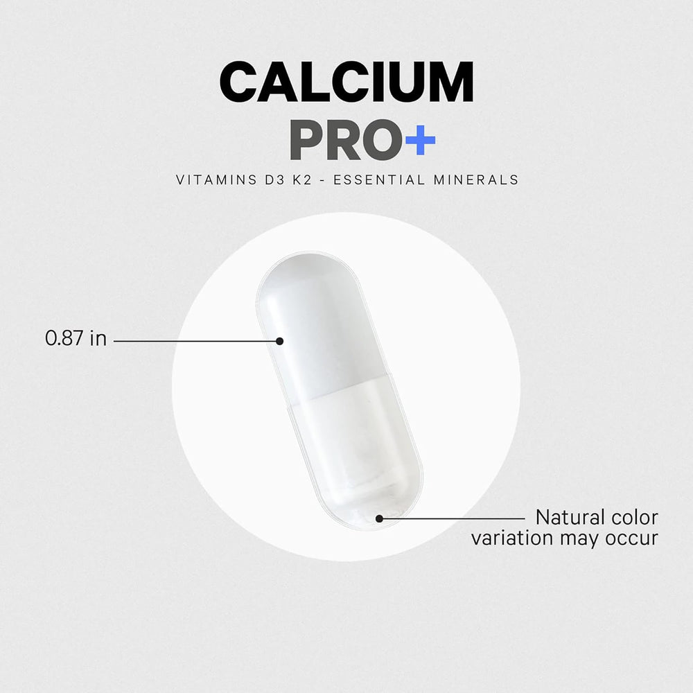 Codeage Calcium Pro+ vitamin D3 label highlights essential nutrients.