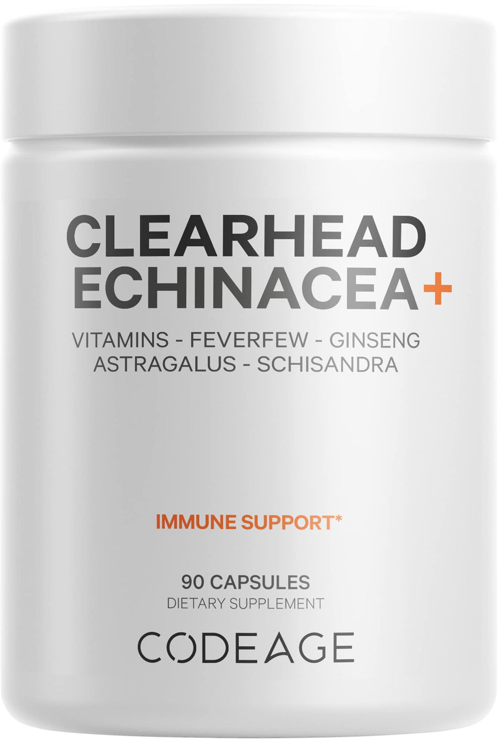 Codeage Clearhead echinacea capsule close-up for everyday immune support