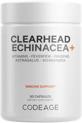 Codeage Clearhead echinacea capsule close-up for everyday immune support