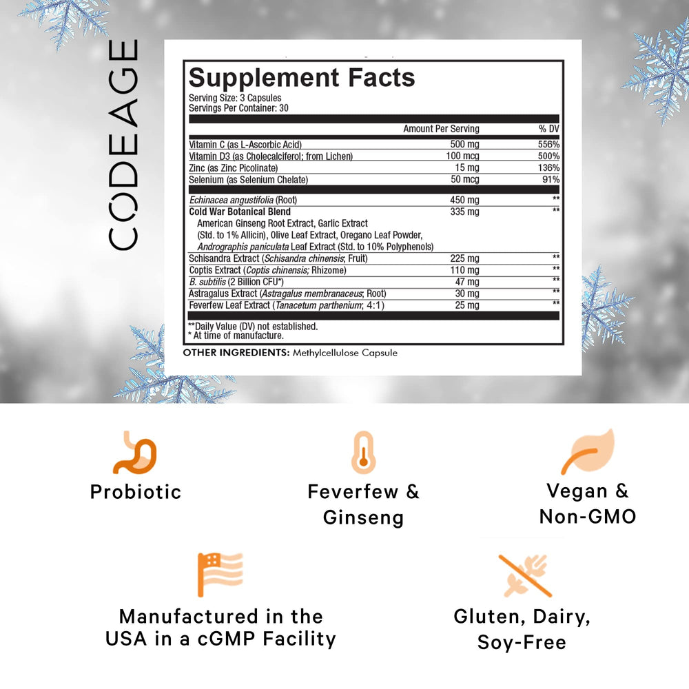 Codeage Clearhead probiotics bottle highlighting gut-friendly blend