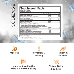 Codeage Clearhead probiotics bottle highlighting gut-friendly blend