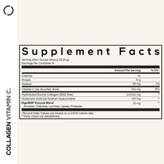 Codeage Collagen Peptides powder scoop measuring a 20 g serving