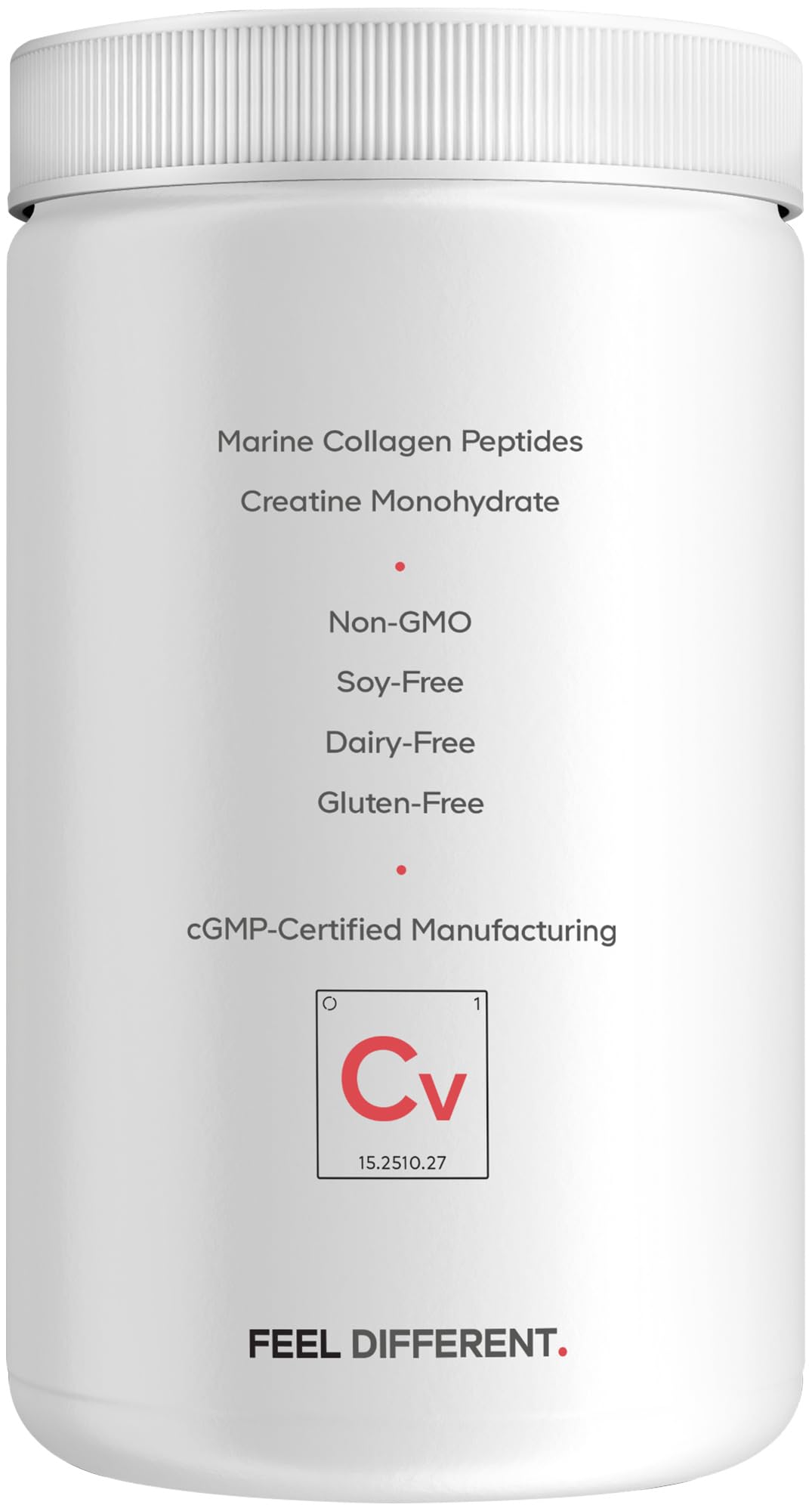 Codeage Creatine Collagen Peptides powder being stirred in a glass.