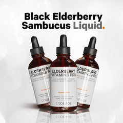 Codeage Elderberry Vitamins Pro vegan D3 and zinc features on packaging