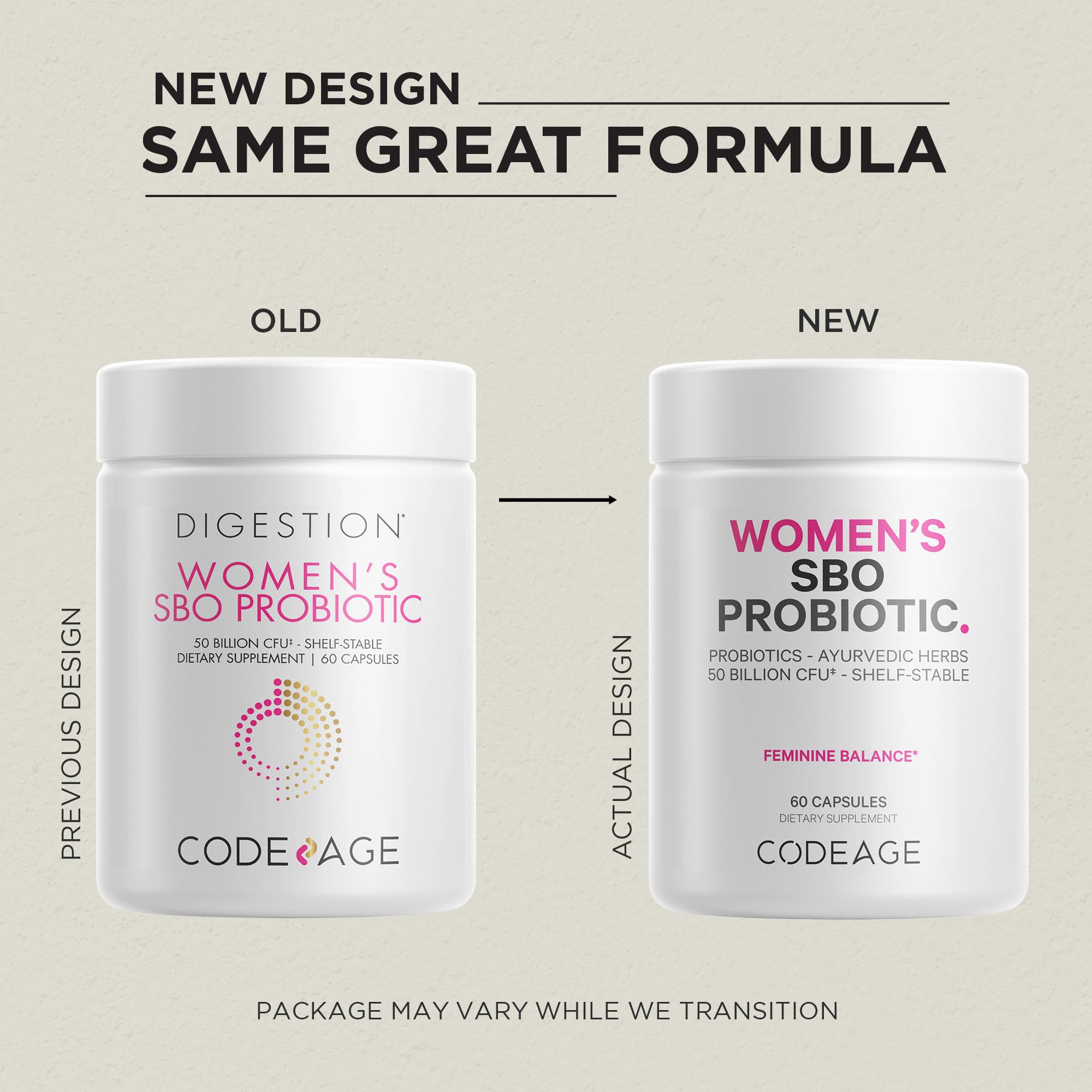 Codeage fermented-botanical-blend cranberries displayed with probiotic blend imagery.