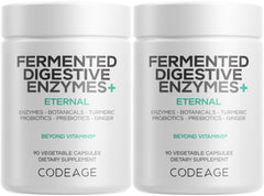 Codeage fermented digestive enzymes bottle front view for daily enzyme support