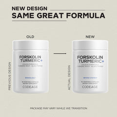 Codeage Forskolin Turmeric+ capsules in bottle for daily use