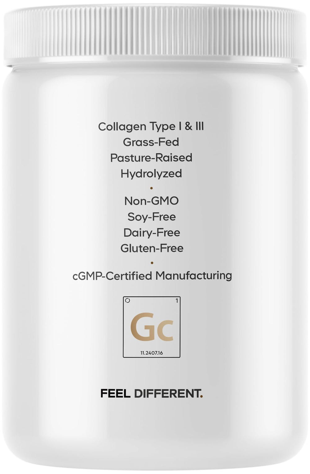 Codeage GLP-1 Collagen Powder non-GMO, gluten-free, and dairy-free.