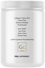 Codeage GLP-1 Collagen Powder non-GMO, gluten-free, and dairy-free.