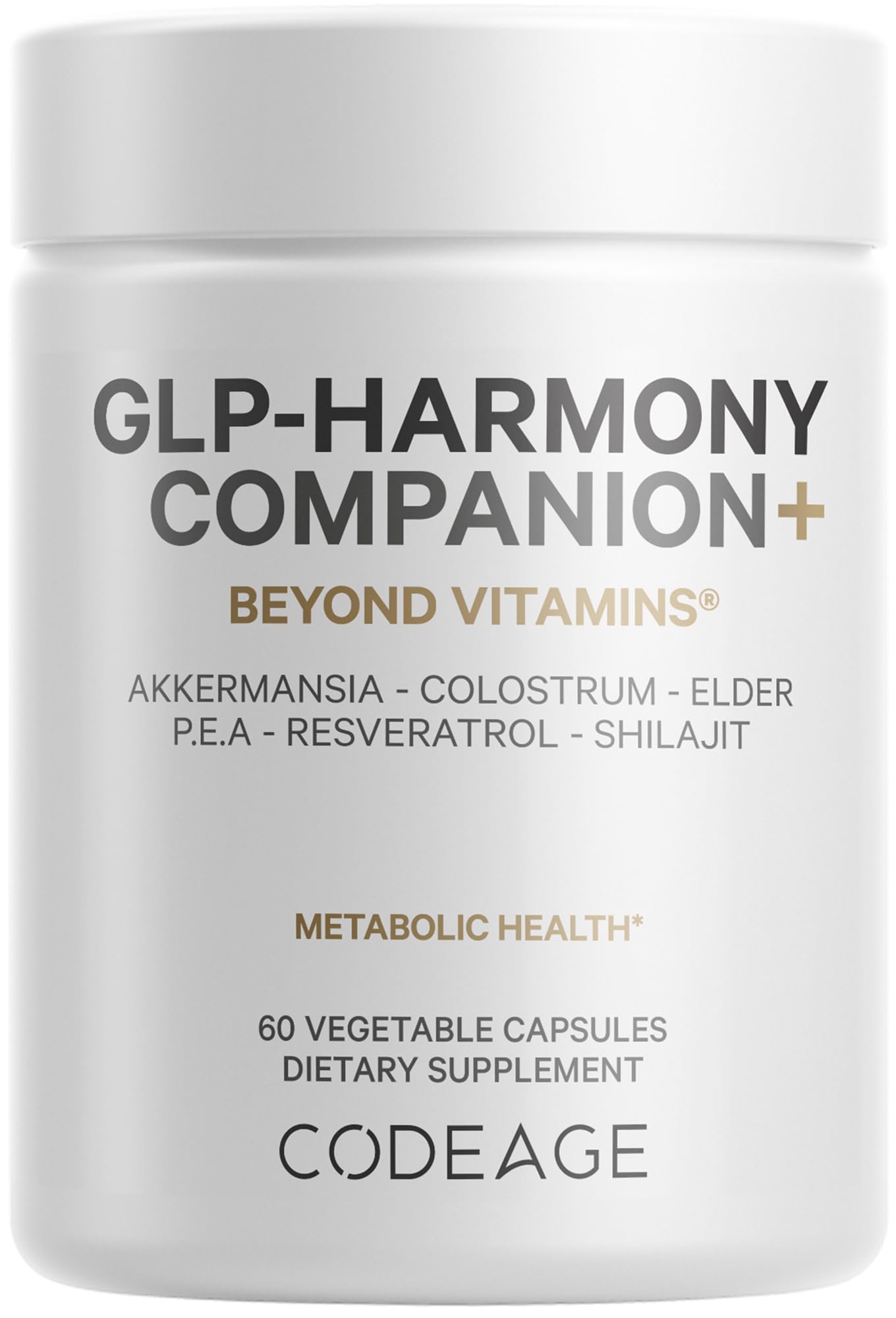 Codeage GLP-Harmony Companion+ bottle front for easy daily wellness routine
