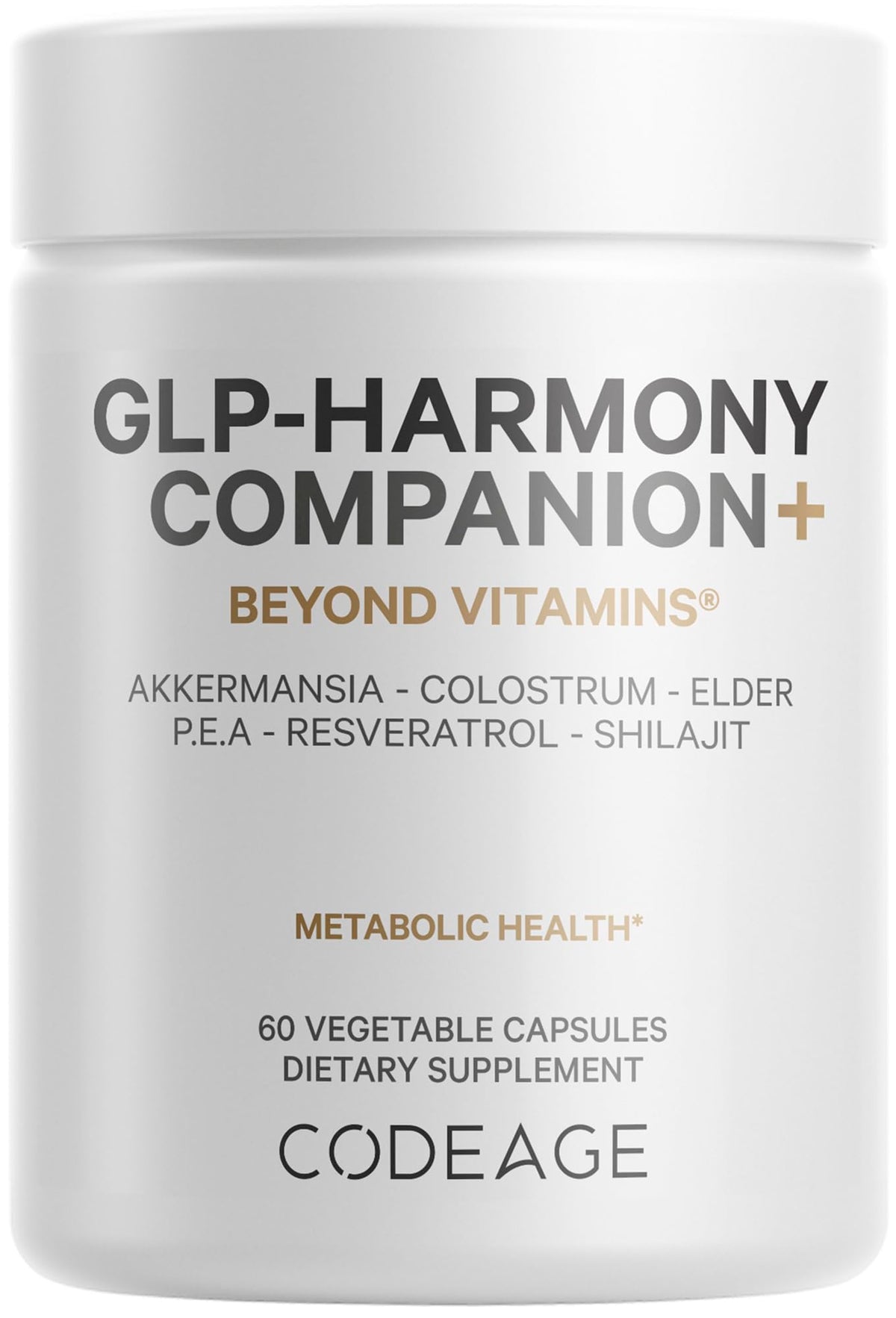 Codeage GLP-Harmony Companion+ bottle front for easy daily wellness routine