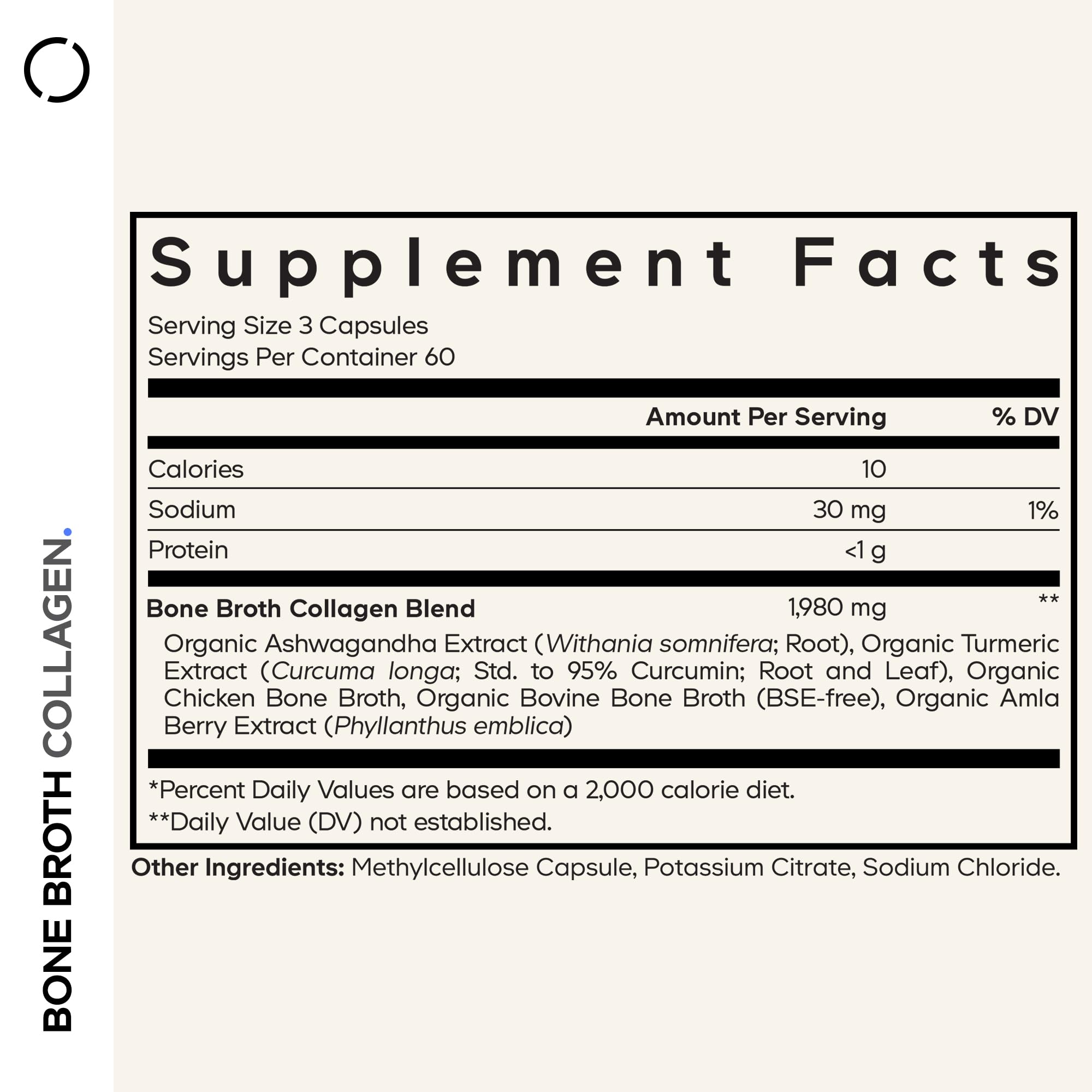 Codeage grass-fed beef bone broth capsules highlight premium collagen source.